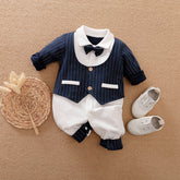 Baby Jumpsuit Spring And Autumn Models Foreign Trade Gentleman Baby Clothes Long-Sleeved
