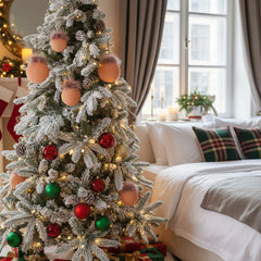 4PCS Set Christmas Ball Ornaments Glass Hanging Balls For Holiday Tree Decor Shiny Xmas Party Decorations FBA Shipment