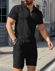 Fashion Personality Men's Shorts Casual Two-piece Suit