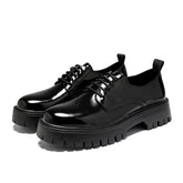 Plus Size Men's Shoes Fashion Shiny Surface Big Head Leather Shoes British Style
