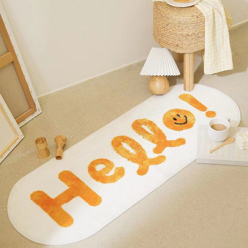 Simple Bedroom Bed Cashmere Carpet