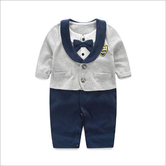 Baby Jumpsuit Spring And Autumn Models Foreign Trade Gentleman Baby Clothes Long-Sleeved