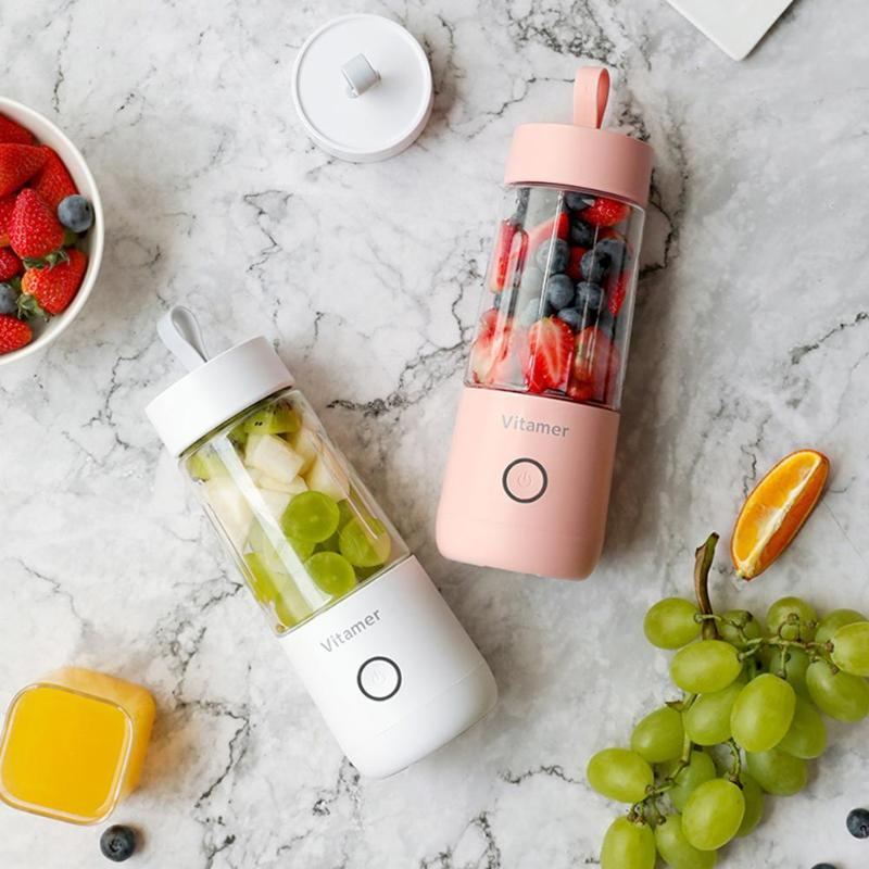 350ml Portable Blender Juicer Electric USB Rechargeable Mixer Smoothie Slushy Cup Juice Blender