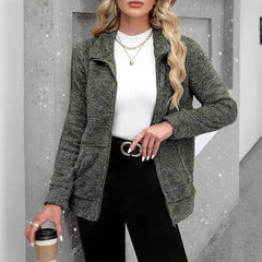 Women's Long Sleeve Plush Loose And Warm Fashionable Jacket