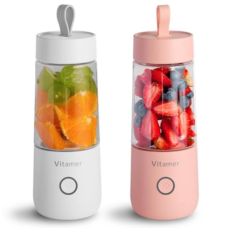 350ml Portable Blender Juicer Electric USB Rechargeable Mixer Smoothie Slushy Cup Juice Blender